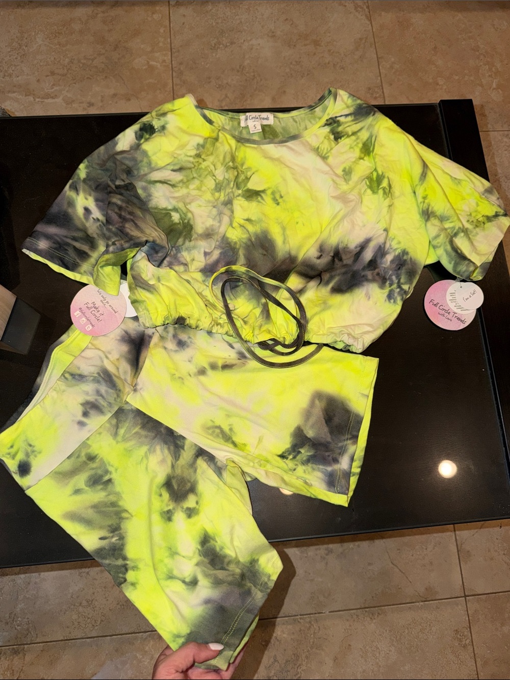 Tie-Dye Set - Neon Yellow & Black